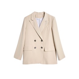 SKLS008   Back split Khaki large Blazer Jacket Women's new design shoulder pad spring and autumn British style  plus size business suits   plus size blazer SKLS008   Back split Khaki large Blazer Jacket Women's new design shoulder pad spring and autumn British style  plus size business suits   plus size blazer
